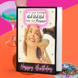 Cartão de aniversário engraçado retrô Melhor Amiga