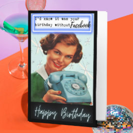 Cartão de aniversário engraçado retrô melhor amiga