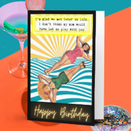 Cartão de aniversário engraçado retrô Melhor Amiga
