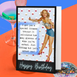 Cartão de aniversário engraçado retrô Melhor Amiga