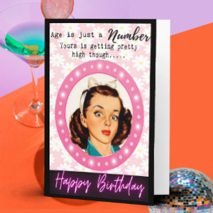 Cartão de aniversário engraçado retrô Melhor Amiga