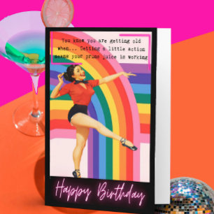 Cartão de aniversário engraçado retrô Melhor Amiga