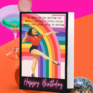 Cartão de aniversário engraçado retrô Melhor Amiga
