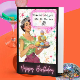 Cartão de aniversário engraçado retrô Melhor Amiga