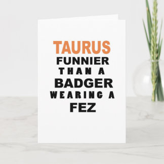 Cartão de Aniversário Engraçado Taurus
