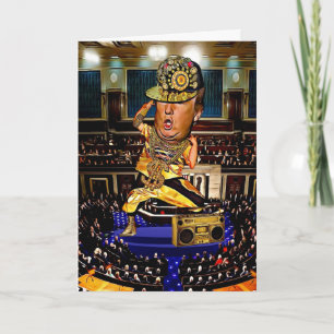 Cartão de Aniversário Engraçado Trump - Hip Hop