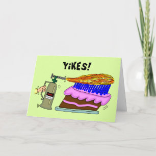 Cartão de aniversário engraçado: Velas da tocha