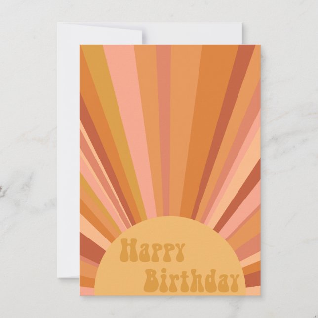 Cartão de aniversário ensolarado (Frente)