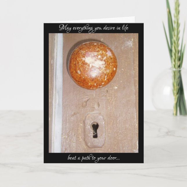 Cartão de Aniversário "Entre se Você Ousar" (Frente)