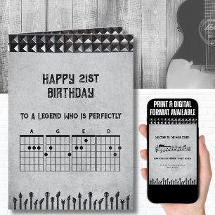 Cartão de Aniversário Epico de Guitarra de Rocksta