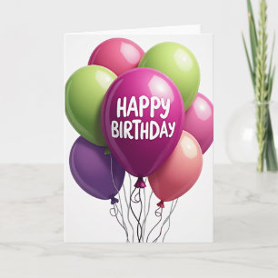 Cartão de Aniversário Esfera Alegre