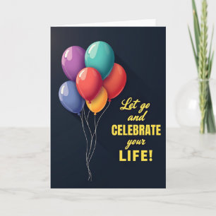 Cartão de Aniversário Esfera Flutuante