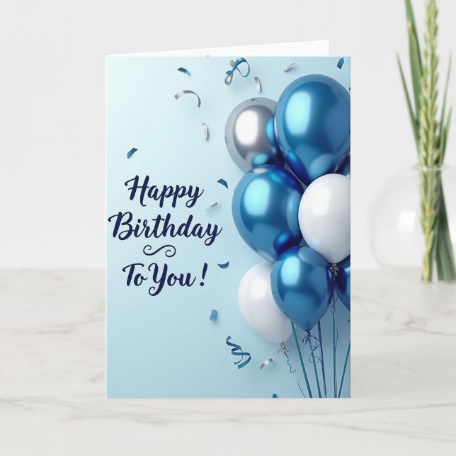 Cartão de Aniversário Esfera Serena (Frente)