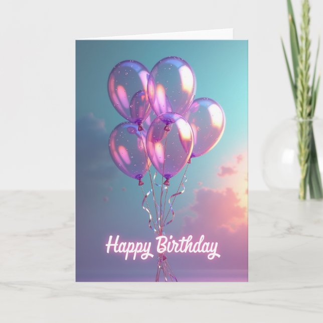 Cartão de Aniversário Esfera Sonhadora (Frente)