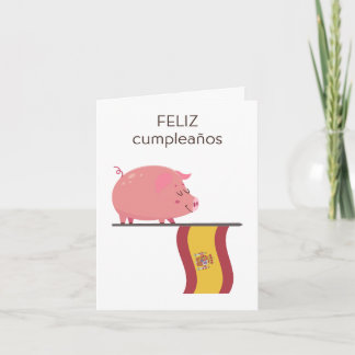 Cartão de Aniversário Espanhol - Feliz Cumpleaños