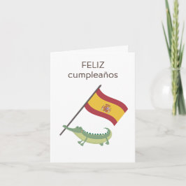 Cartão de Aniversário Espanhol - Feliz Cumpleaños