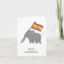 Cartão de Aniversário Espanhol - Feliz Cumpleaños