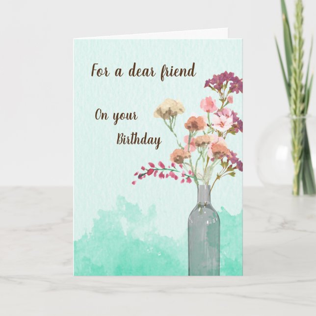 Cartão de Aniversário Especial para um amigo (Frente)