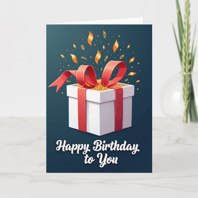 Cartão de Aniversário Espelhante (Frente)