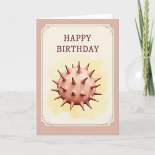 Cartão de Aniversário Espinhoso Vintage