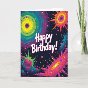 Cartão de Aniversário Espiral Cósmico