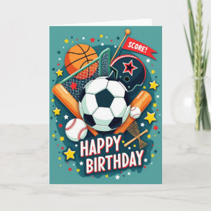 Cartão de Aniversário Esportivo