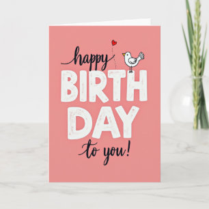 Cartão de Aniversário Estilo Giz