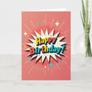 Cartão de Aniversário Estrela Alegre