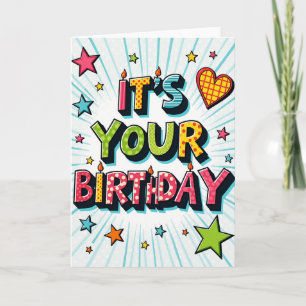 Cartão de Aniversário Estrela Alegre