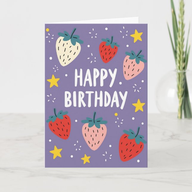 Cartão de Aniversário Estrela Doce (Frente)