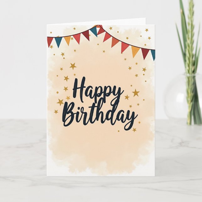 Cartão de Aniversário Estrela Doce (Frente)