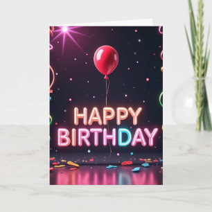 Cartão de Aniversário Estrela Luminosa