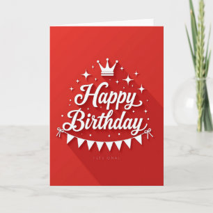 Cartão de Aniversário Estrelado