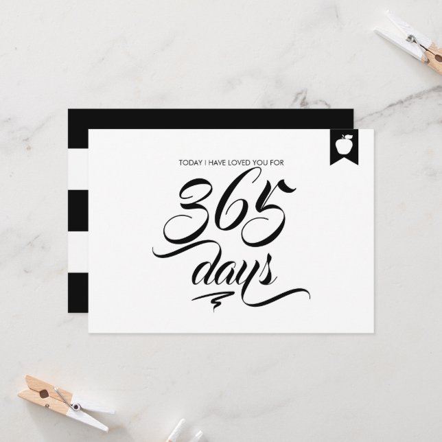 Cartão de Aniversário 'Eu Te Amo Há Dias' (Frente/Verso In Situ)