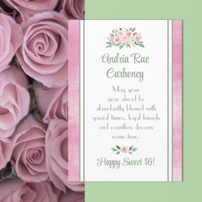 Cartão de aniversário exclusivo Sweet 16 personali (Criador carregado)