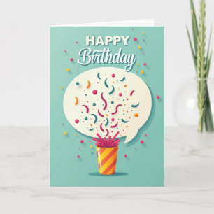 Cartão de Aniversário Explosão Alegre