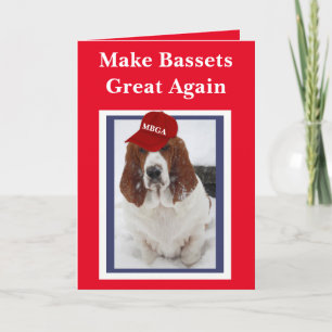 Cartão de Aniversário "Faça Bassets Grandes Novame
