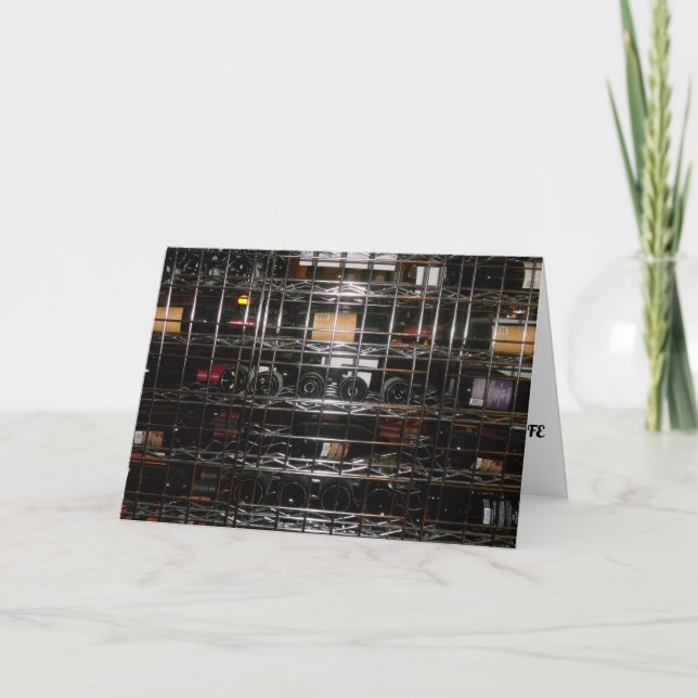 Cartão de Aniversário "FACES Wine Rack" (Frente)