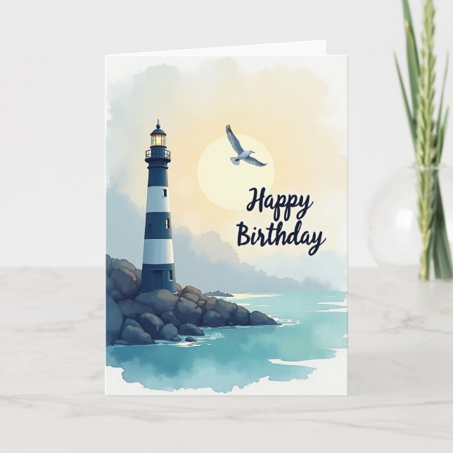 Cartão de Aniversário Farol (Frente)