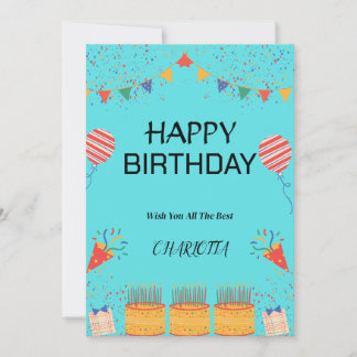 CARTÃO DE ANIVERSÁRIO FELIZ