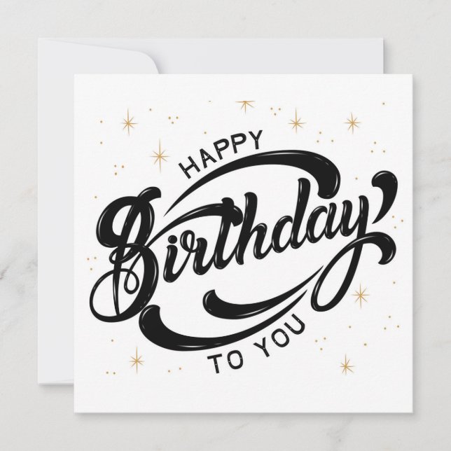 Cartão de Aniversário Feliz (Frente)