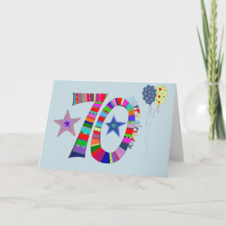 Cartão de Aniversário Feliz 70 de Aniversário de 7