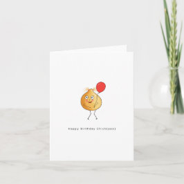 Cartão de aniversário. Feliz Aniversário Frango, g
