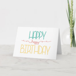 Cartão de Aniversário, Feliz Aniversário, Mão Atra