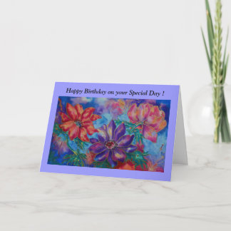 Cartão de Aniversário, Feliz Aniversário no seu Di