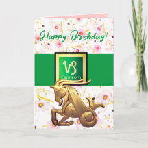 Cartão de Aniversário Feliz Capricórnio