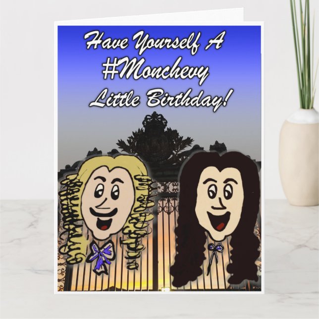 Cartão de aniversário feliz Cartoon Versalhes Fofo (Frente)