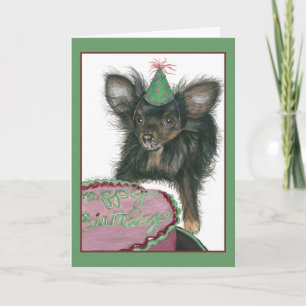 Cartão de Aniversário Feliz Chihuahua