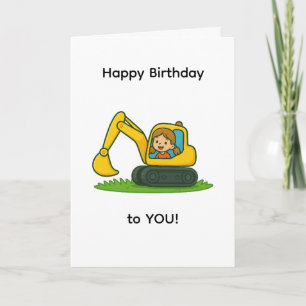 Cartão de Aniversário Feliz da Menina com design d