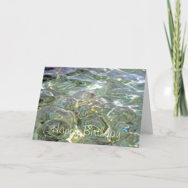 Cartão de Aniversário Feliz de Água-Viva (Frente)